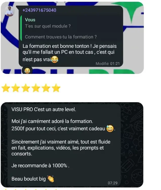 Témoignage élève VISU PRO numéro 1